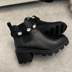 Womens black booties
